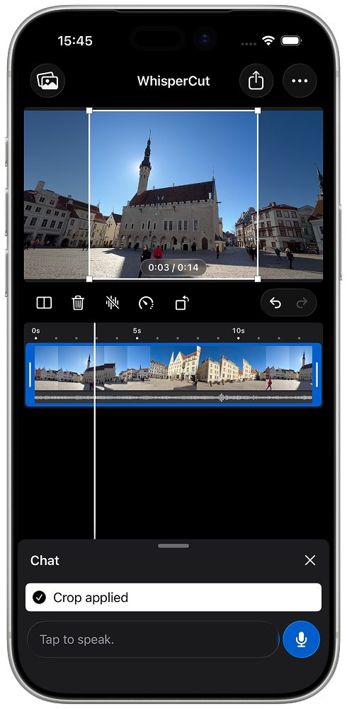 WhisperCut on iOS