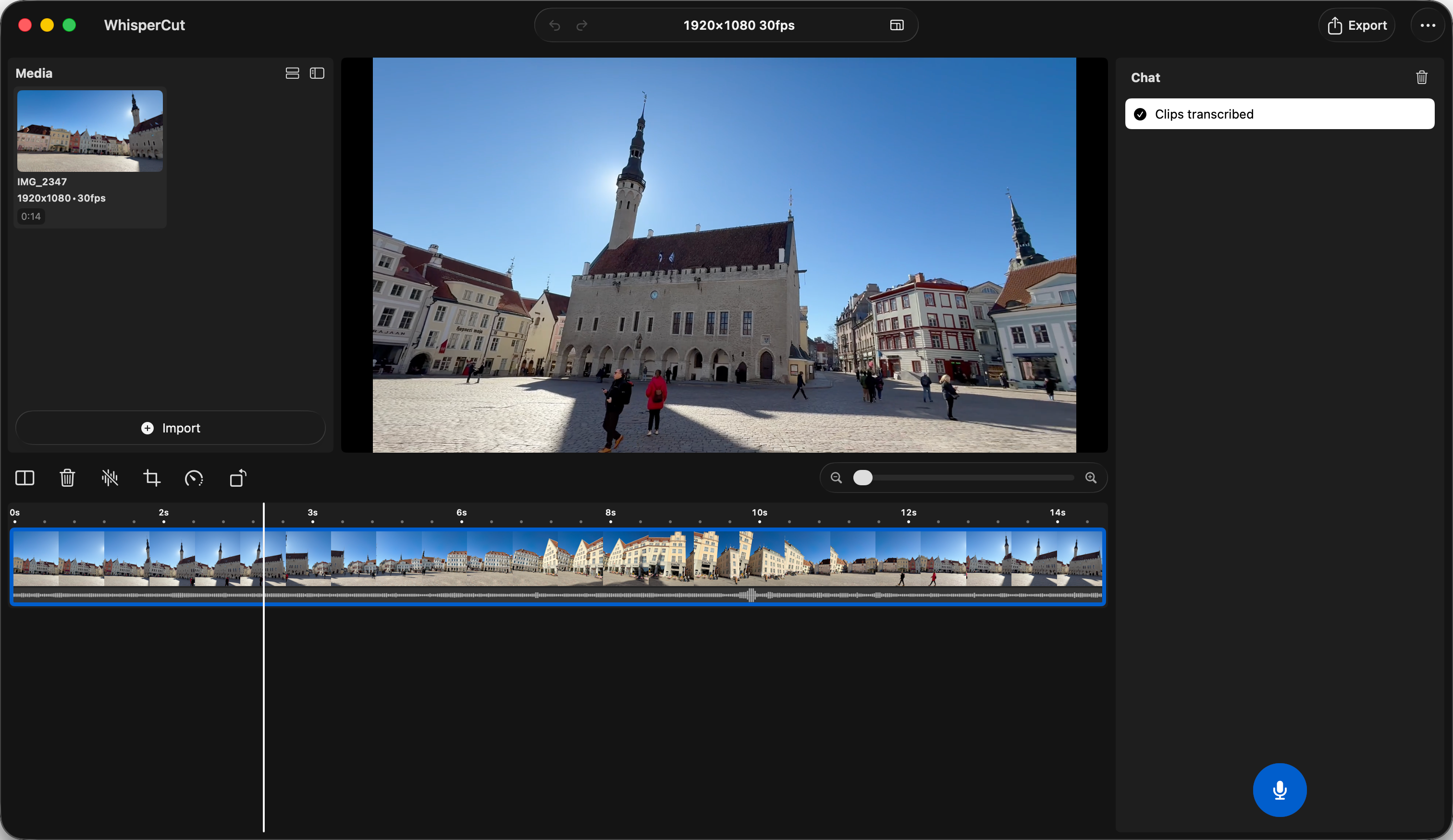 WhisperCut app screenshot